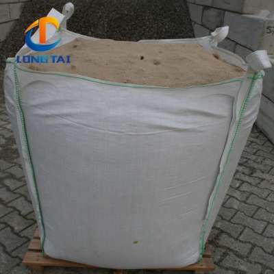 China Circular Tubular U-Panel 1 ton bulk bags for Soybean peanut corn with Discharging spout cement ton bag